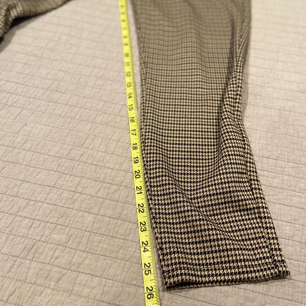 LOFT Houndstooth Ankle Pants – Size 16 – Brown/Black – Slim Fit - Picture 7 of 7